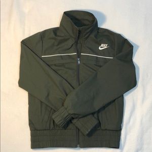 Nike hunter green lightweight bomber jacket